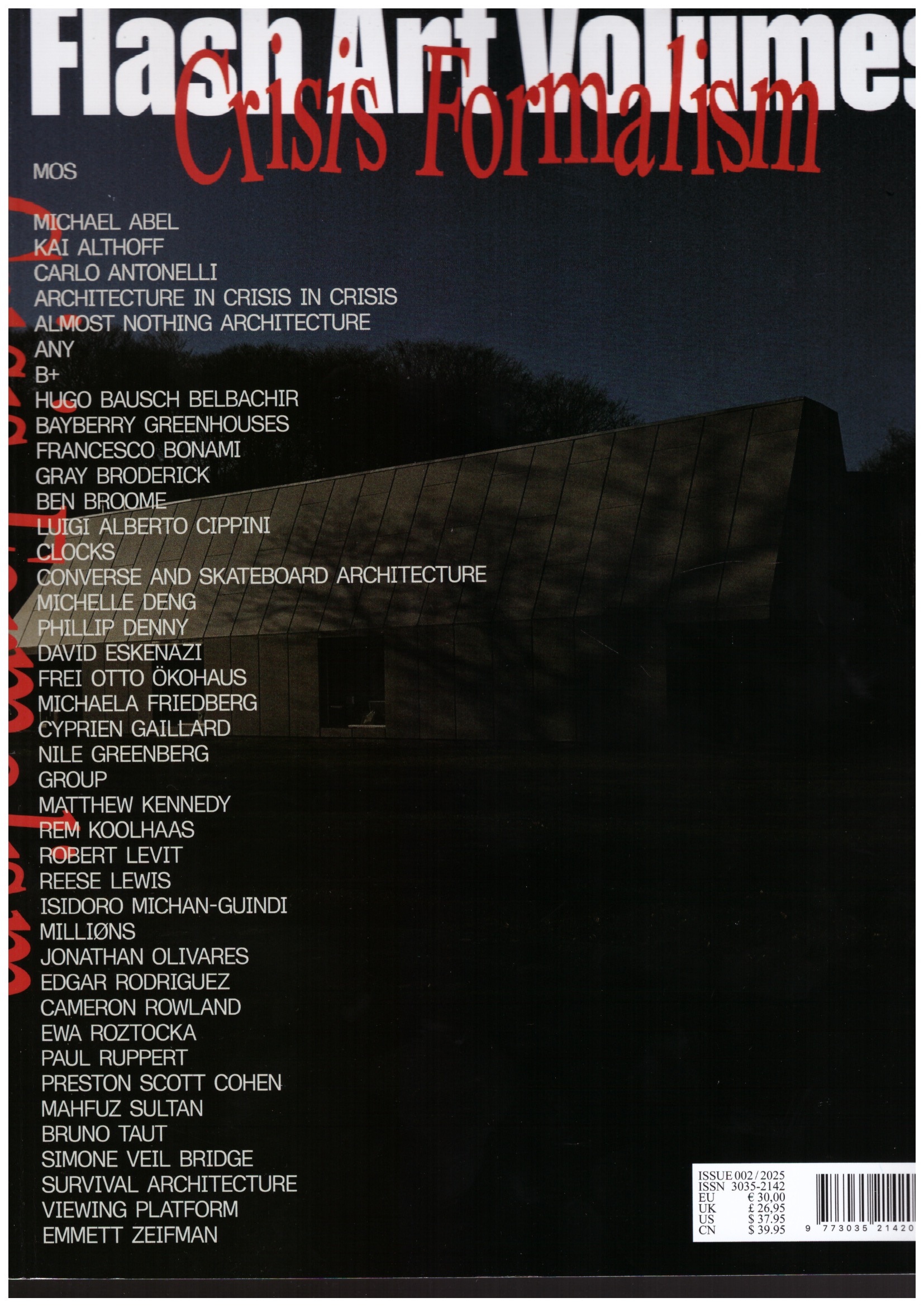 ABEL, Michael & GREENBERG, Nile (eds.)  - Flash Art Volumes #02 – Crisis Formalism